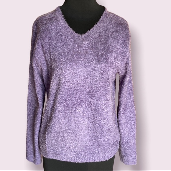 Croft and Barrow V Neck Sweater Purple Small - Picture 1 of 7
